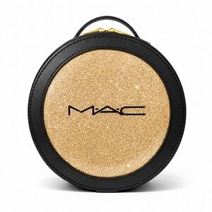 MAC Round Shimmer / Glitter Travel Cosmetic Case❤️